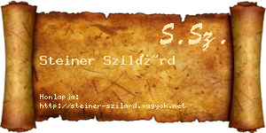 Steiner Szilárd névjegykártya